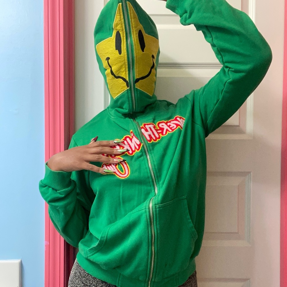 Full Zip Green Star Hoodie 🤩